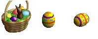 EASTER BASKET and two 1/4 tile EGGS