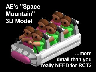 "Space Mountain" Vehicle 3D Model - THIS much detail isn't really necessary...but I did it anyway.
