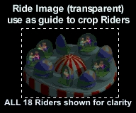 Cropped Ride image layered on top of the UN-cropped Rider image...used as a guide to make sure final cropped images align
